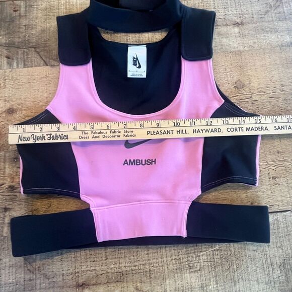 Nike x Ambush NRG Crop Top Pink Black Medium Cut Out Choker - Picture 7 of 11